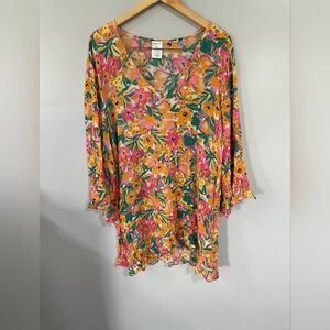 Anne Cole Womens M/L Sunshine Floral Swim Coverup